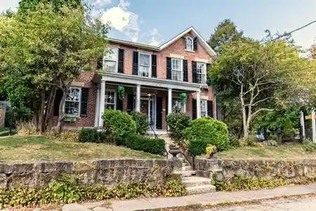 Front of home.Brick with covered Porch